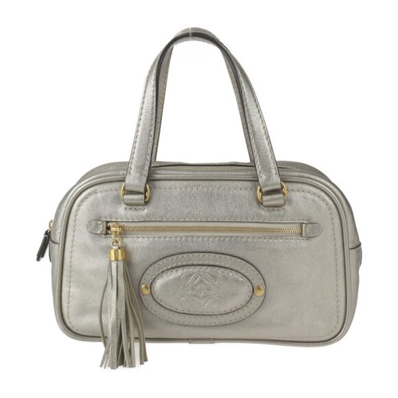 LOEWE Gray Leather Tote Bag - Picture 1 of 10